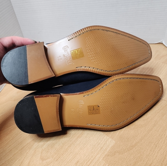 Carrucci Leather Suede Navy Blue Cap Toe Oxford Dress Shoes Men's Size 12 New - Picture 5 of 14